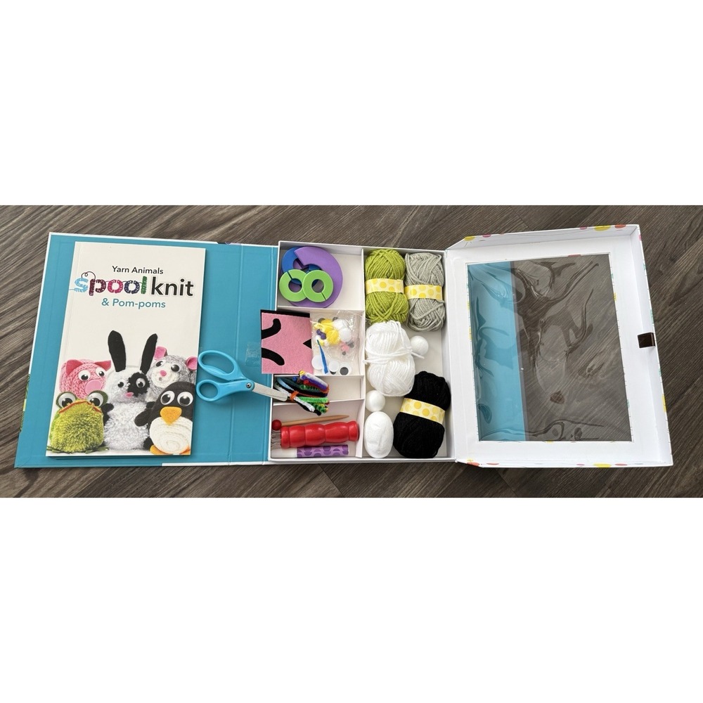 SpiceBox Kits for Kids Spool Knit‎ & Pom Poms Yarn Animals Kits - Missing Items - Picture 7 of 8